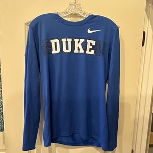 Nike Dri-Fit Duke Blue Devils Athletic Long Sleeve, Size Medium, Blue